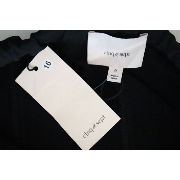 Cinq à Sept Women's Sz 0 Black Alec Drawstring Straight-Leg Pants - Picture 4 of 12